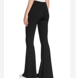 Zara High Waist Crepe Bell Bottom Flare Trouser Pants NEW